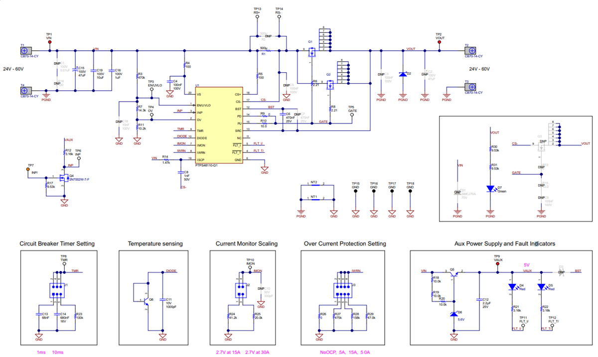 Schéma - Texas Instruments Module d'évaluation TPS48110Q1EVM